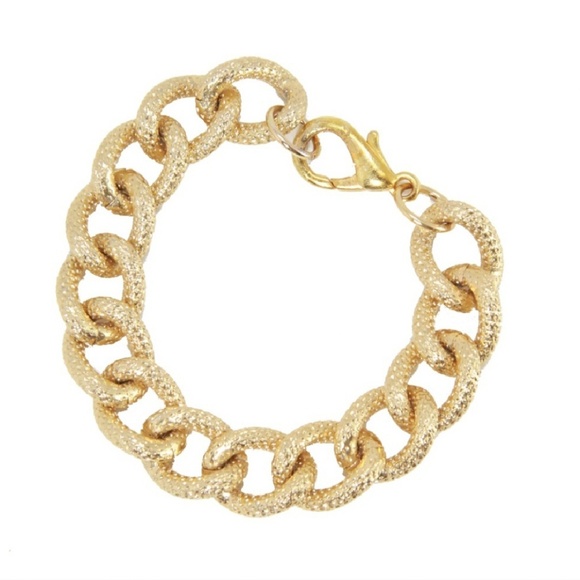 Textured Gold Chain Bracelet - Picture 4 of 4